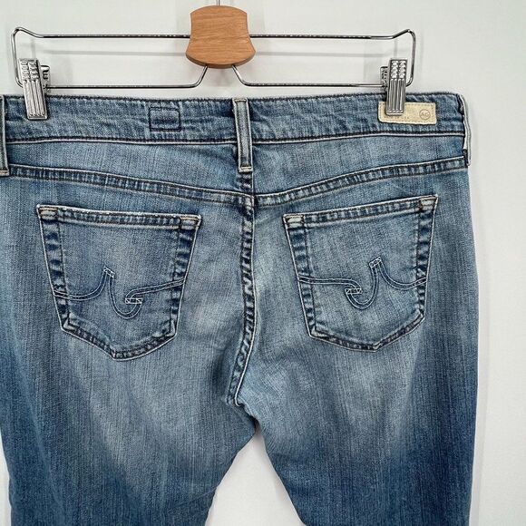 AG Adriano Goldschmied Blue Distressed Tomboy Relaxed Straight Size 31 - Picture 8 of 16